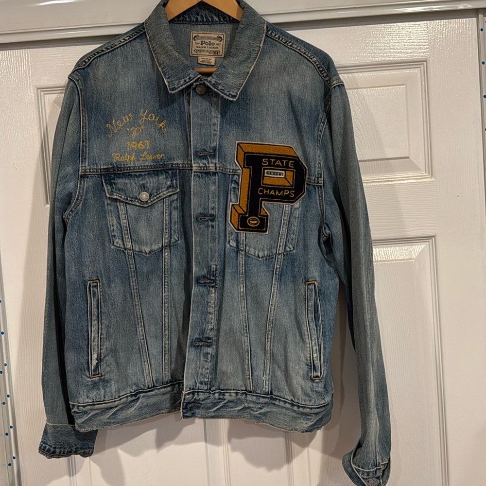 Ralph Lauren blue Jean jacket size xl